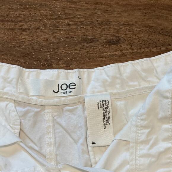 Joe Fresh White Shorts Lightweight Cotton Size 4 - Picture 5 of 6